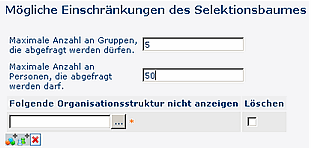 Einschränkung Selektionsbaum